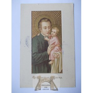St. Stanislaus Kostka, geprägt, vergoldet, um 1910