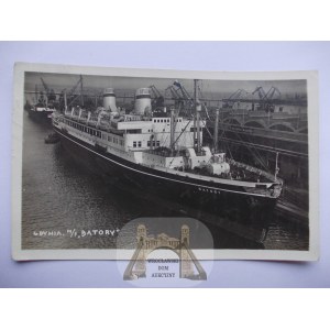 Polnisches Schiff, m/s Batory, Gdynia, Hafen 1937