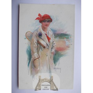 Tennis, female, ca. 1920