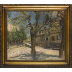 Abraham NEUMANN, Stadtlandschaft mit Baum