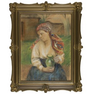 Artist UNKNOWN, Girl with green jug