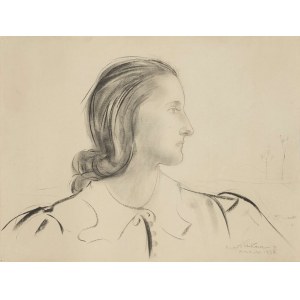 Karol HUKAN, Portret kobiety, 1938