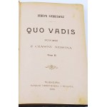 SIENKIEWICZ - QUO VADIS edition 1 of 1896.