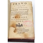 OSTROWSKI- PRAWO CYWILNE NARODU POLSKIEGO t.1-2 [coplet in 2 vols.] ed. 1784