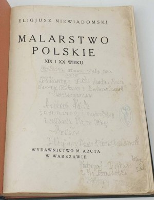 NIEWIADOMSKI- MALARSTWO POLSKIE XIX i XX wieku OPRAWA ZJAWIŃSKI. Obszerny wpis 