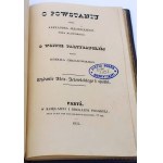 JEŁOWICKI; CHRZANOWSKI - O POWSTANIU I O WOJNIE PARTYZANCKIEJ, Paríž, 1835
