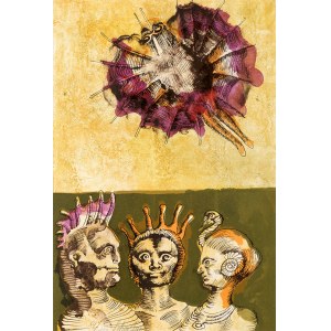 Jan Lebenstein (1930-1999), Trzy figury. Ilustracja poezji Eugenio Montale, 1972