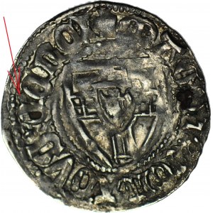 RR-, Zakon Krzyżacki, Konrad III von Jungingen 1393-1407, Szeląg, błąd CERCI (zamiast TERCI)