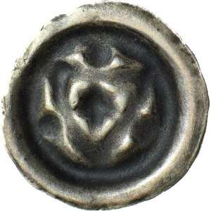 RR-, Zakon Krzyżacki, ok. 1345 - ok. 1360, Brakteat Tarcza z gwiazdą II, rzadki