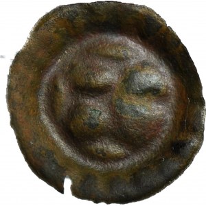 RR-, Teutonský řád, raženo v období po roce 1498 (1510?)-1525, teutonský štít Brakteat II