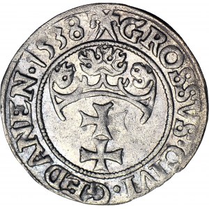 Sigismund I the Old, Grosz 1538 Gdansk, PRVSS, minted