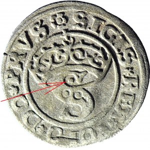 RR-, Zikmund I. Starý, Szeląg Toruń 1530, kopka v monogramu S