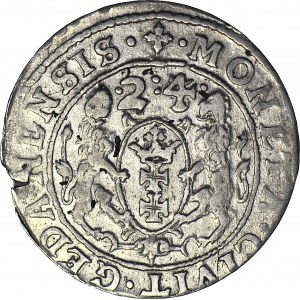 Zygmunt III Waza, Ort 1624/3, Gdańsk, PR, ładny