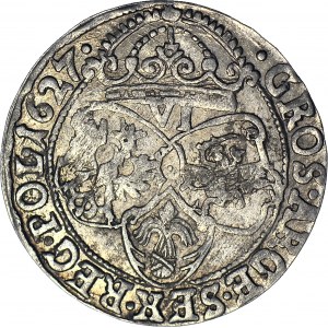 Zygmunt III Waza, Szóstak 1627, Kraków, b. ładny