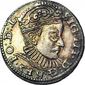 Zygmunt III Waza, Trojak 1588, Ryga, duże popiersie króla, menniczy