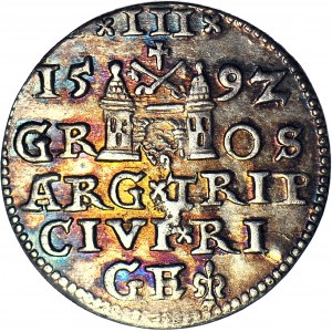 Sigismund III Vasa, Trojak 1592, Riga, minted