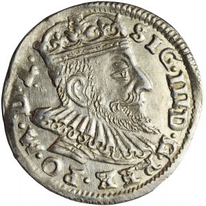 Zygmunt III Waza, Trojak 1593, Wilno, przebita data