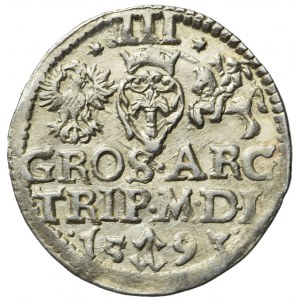 Zygmunt III Waza, Trojak 1593, Wilno, pełna data u dołu