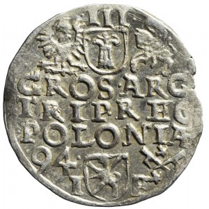Zygmunt III Waza, Trojak 1594, Poznań, bardzo ładny