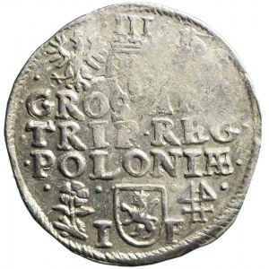 Zygmunt III Waza, Trojak 1596 Wschowa, data kończy legendę awersu, bardzo ładny