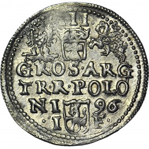 Zygmunt III Waza, Trojak 1596, Olkusz, menniczy
