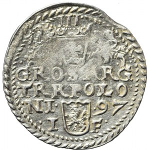 Zygmunt III Waza, Trojak 1597, Olkusz, połyskowy