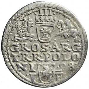 Zikmund III Vasa, Trojak 1598, Olkusz, velmi pěkný