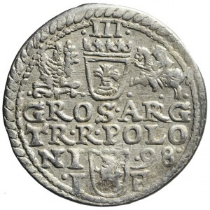 Sigismund III Vasa, Trojak 1598, Olkusz, very nice