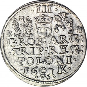 Zikmund III Vasa, Trojak 1601, Krakov, hlava vlevo, raženo
