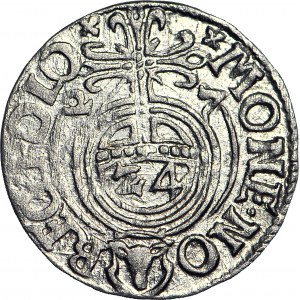 R-, Zygmunt III Waza, Półtorak 1627, półkozic w ozdobnej tarczy, piękny