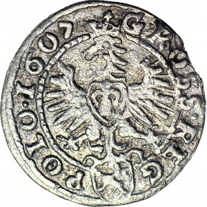 R-, Sigismund III Vasa, Cracow 1607 grosz, Lewart on reverse, rare