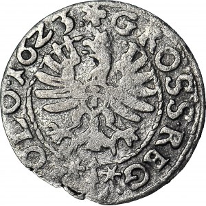 RRR-, Zygmunt III Waza Grosz 1623, Bydgoszcz, DGG zamiast DG