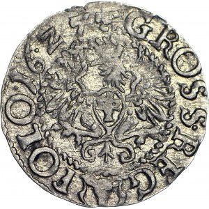 RR-, Sigismund III Vasa, Crown penny 1627, krakow, very rare last vintage