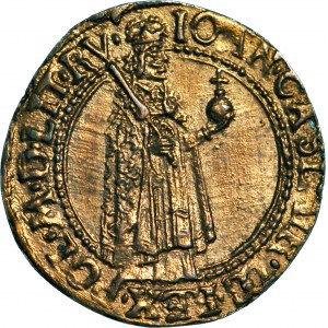 Jan Kazimierz, Dukat koronny 1649, stojący władca, stara KOPIA