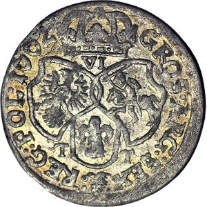 Jan II Kazimierz, Szóstak 1662 T-T, Bydgoszcz, bez obwódek