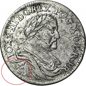 RRR-, Jan III Sobieski, Ort 1677, Bydgoszcz, neuvedená busta
