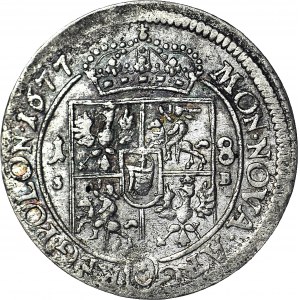 RRR-, Jan III Sobieski, Ort 1677, Bydgoszcz, nienotowane popiersie