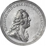 August III Sas, medal 1747 zaślubinowy królewicza Fryderyka Christiana z Antoniną Bawarską