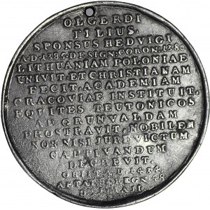 Medaila Kráľovskej suity od Holzhaeussera, Ladislaus Jagiello, odliatok