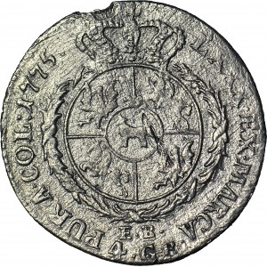 Poniatowski, Złotówka 1775 EB, b. rzadki rocznik