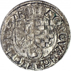 Slezsko, knížectví legnicko-brzesko-wołowskie, 3 krajcary 1618, Zloty Stok, raženo