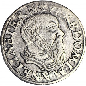 R-, Fridrich II. z Brestu, Trojak 1544, Legnica, vzácný