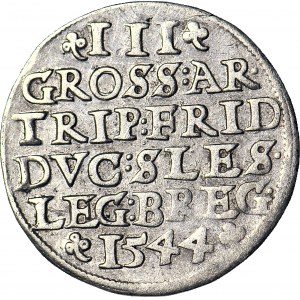 R-, Fryderyk II Brzeski, Trojak 1544, Legnica, rzadki