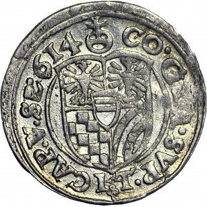 Śląsk, Karol II, 3 krajcary 1614, Oleśnica, menniczy