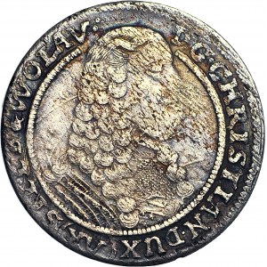 R-, Śląsk, Chrystian Wołowski, 15 krajcarów 1664, BRZEG, OSTATNI ROK BICIA
