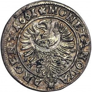 Silesia, Chrystian of Wallachia, 3 krajcary 1661, BRZEG, WOLAV, BEAUTIFUL