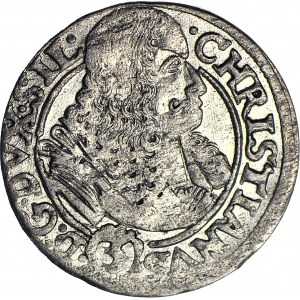 Silesia, Chrystian Wallachian, 3 krajcary 1670, BRZEG, LAST YEAR OF BEATING!