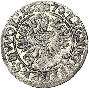 Silesia, Chrystian Wallachian, 3 krajcary 1670, BRZEG, LAST YEAR OF BEATING!