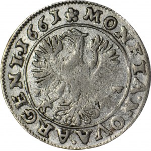 Slezsko, Ludvík IV. z Legnice, 3 krajcary 1661, BRZEG