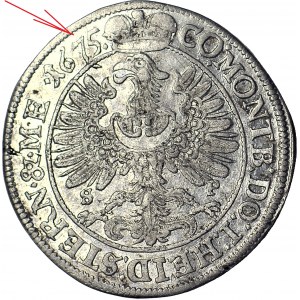 RR-, Slezsko, Sylvius Frederick, 15 krajcars 1675, Olesnica, DATUM PŘED KORUNOU, velmi vzácné